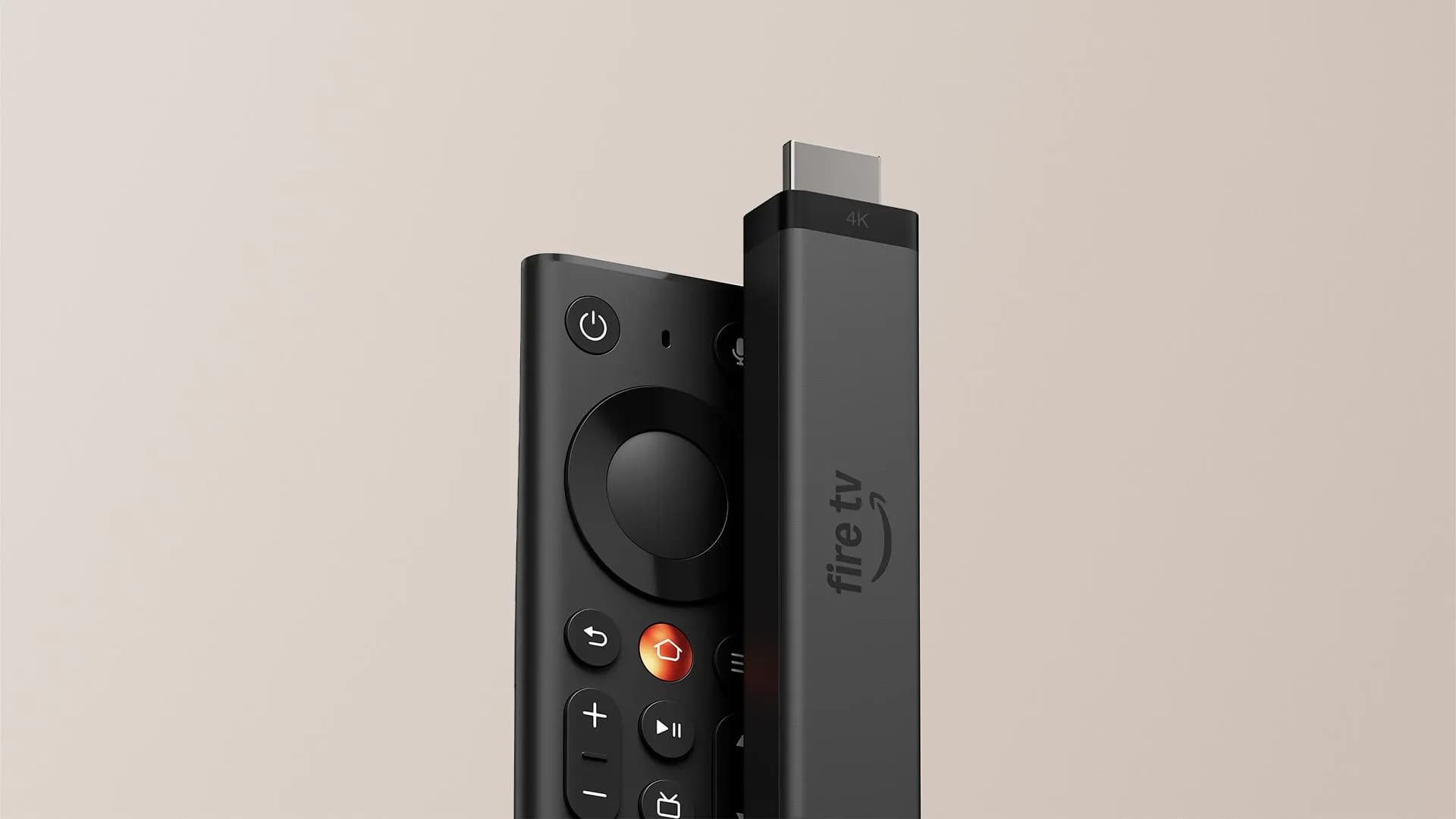 The Amazon Fire TV Stick 4K with a redesigned Fire TV remote