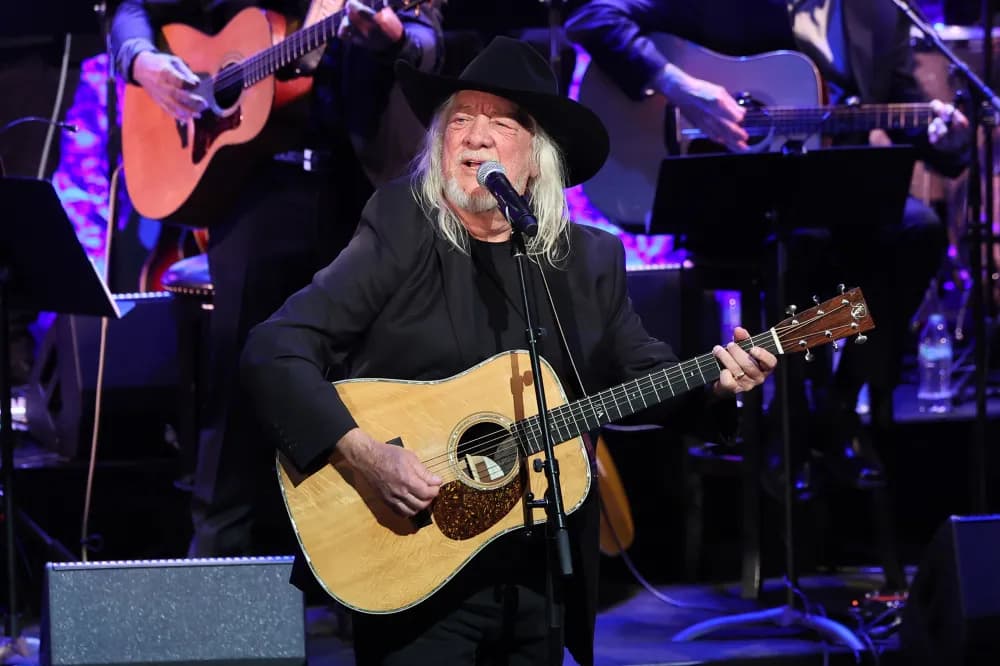 NASHVILLE, TENNESSEE - OCTOBER 19: John Anderson performs onstage during the Medallion Ceremony for the Class of 2025 at Country Music Hall of Fame and Museum on October 19, 2025 in Nashville, Tennessee. (Photo by Terry Wyatt/Getty Images…