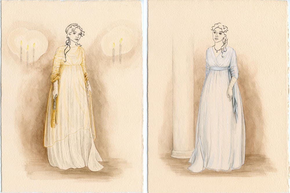 Marianne costume sketch / Elinor costume sketch