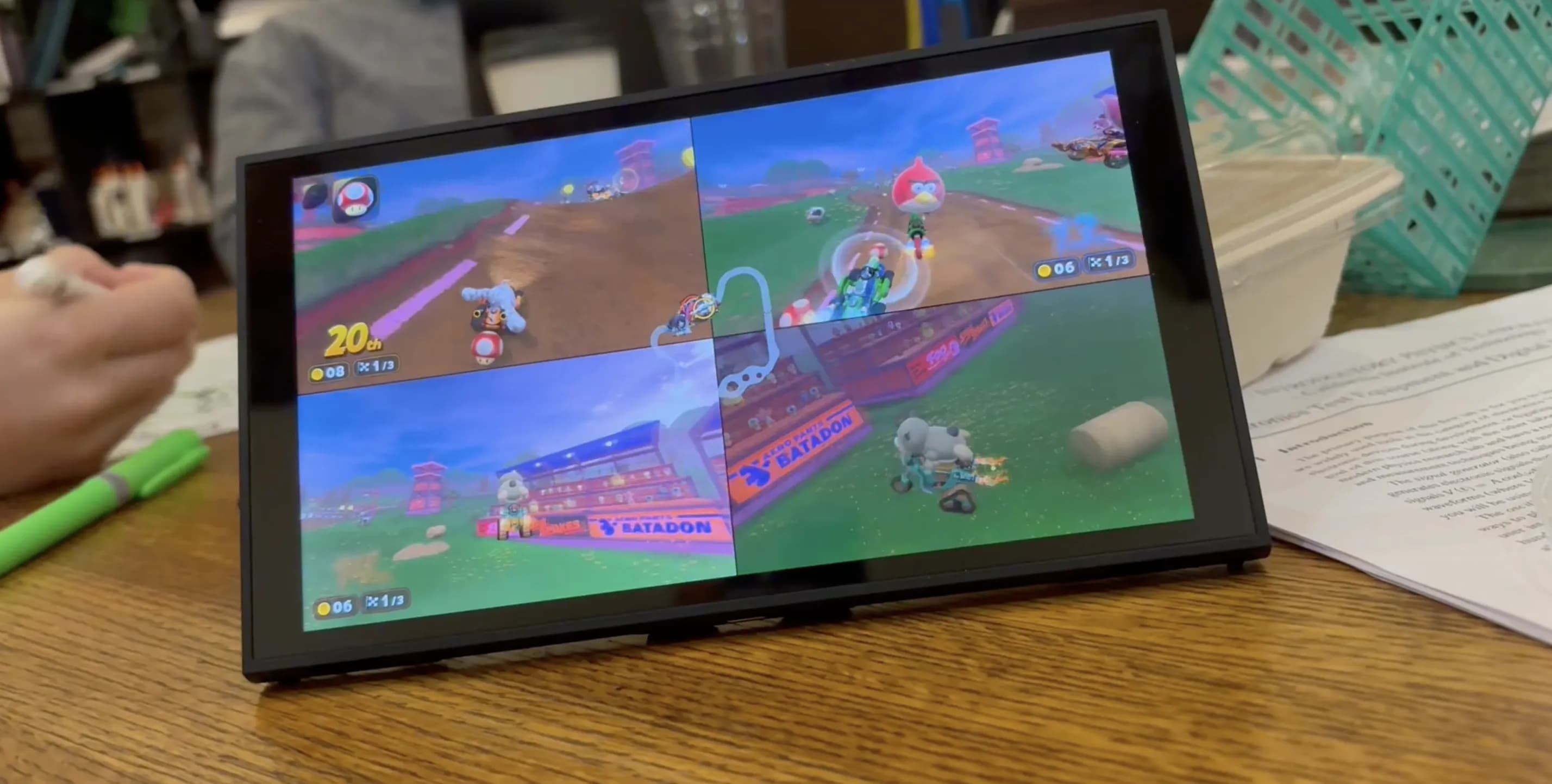 A screenshot of a modded version of Mario Kart World.