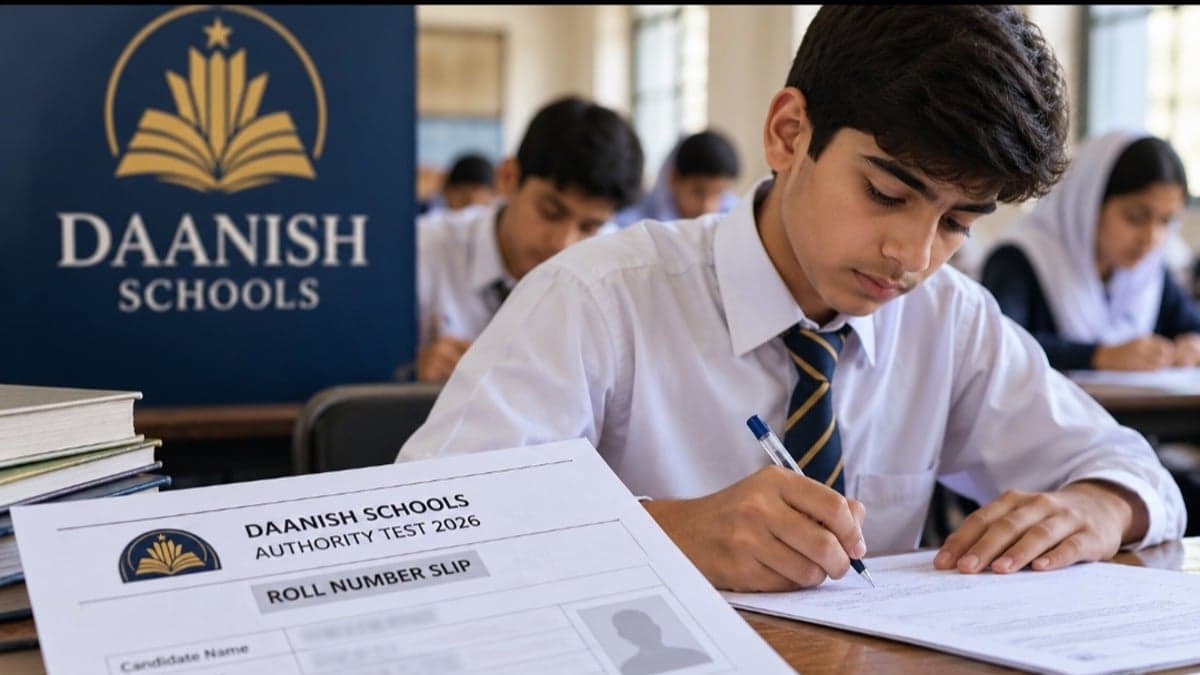 Education Testing Council releases Daanish Schools Authority Test 2026 roll number slips