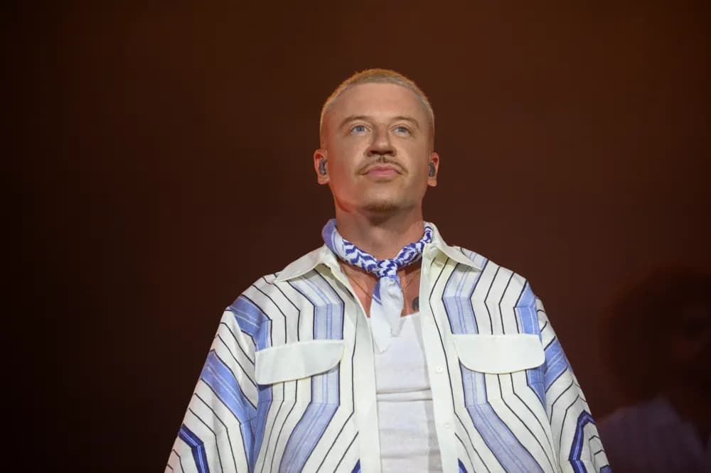 PARIS, FRANCE - JULY 19: American rapper Macklemore performs live on stage during the 5th Lollapalooza Paris Festival on July 19, 2025 in Paris, France.