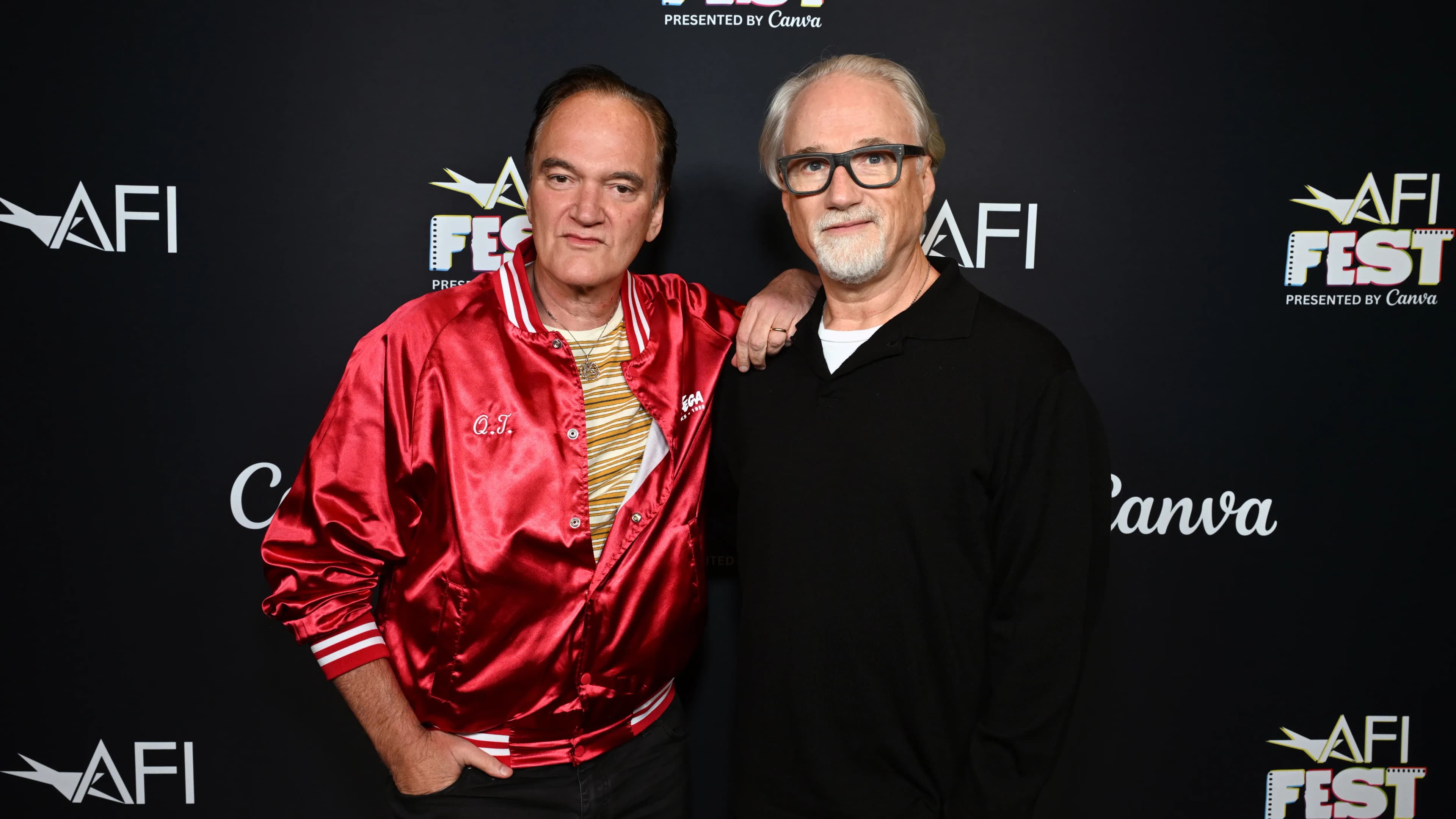 HOLLYWOOD, CALIFORNIA - OCTOBER 23: (L-R) Quentin Tarantino and David Fincher attend AFI FEST 2026 Presented By Canva "Once Upon A Time In Hollywood" With Quentin Tarantino at TCL Chinese Theatre on October 23, 2026 in Hollywood…