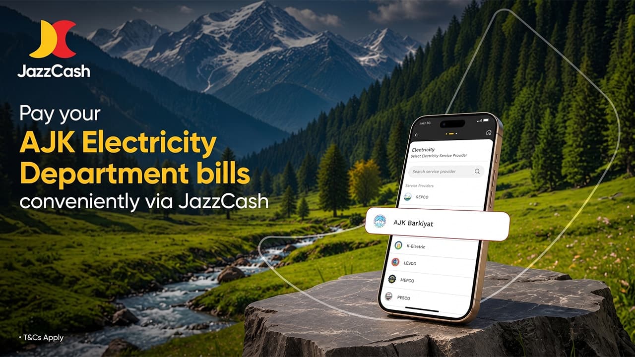 JazzCash enables Azad Jammu and Kashmir residents to pay electricity bills