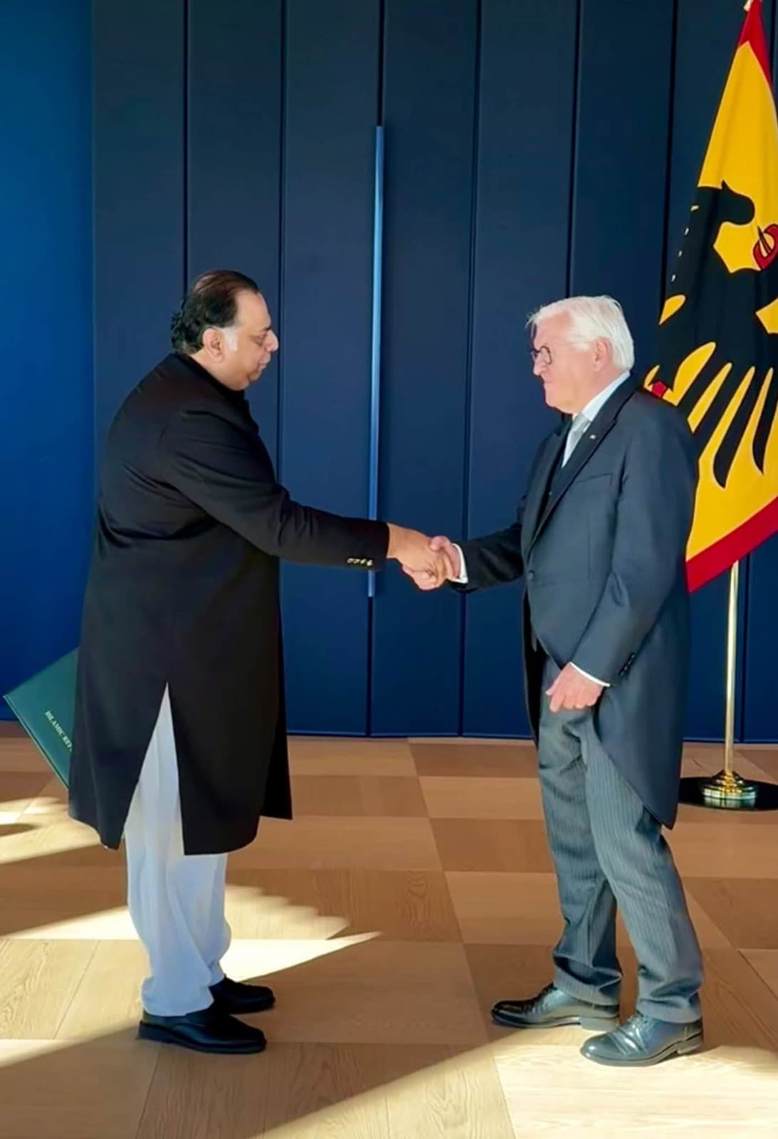 Salman Sharif presents credentials to German President in Berlin